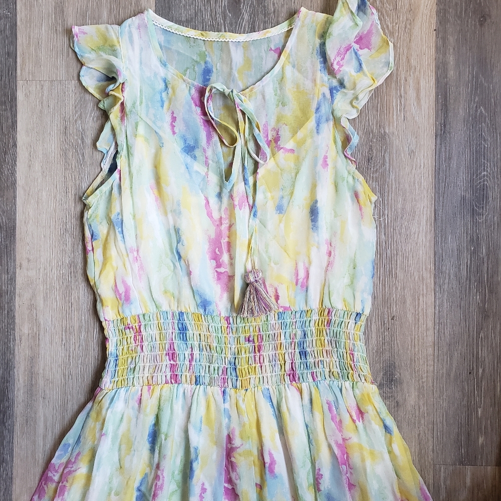BY|ANTHROPOLOGIE WATERCOLOR MAXI DRESS - Picture 7 of 14